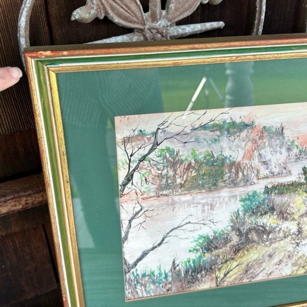 Original Oil Impressionist Landscape Painting: Fisherman's Sky, Signed Delmor - Picture 5 of 8